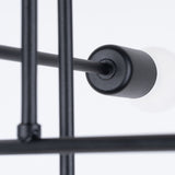 Minimalistische zwarte Kroonluchter NORAH 6R