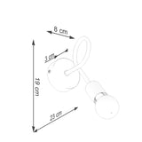 Wandlamp LEVAR zwart