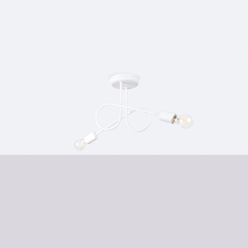 Industriële witte Kroonluchter LOOP 2