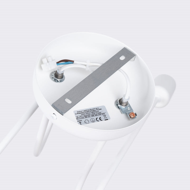 Industriële witte Kroonluchter LOOP 2