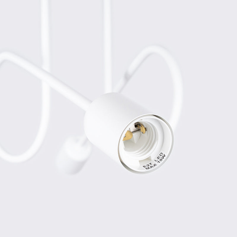 Industriële witte Kroonluchter LOOP 2