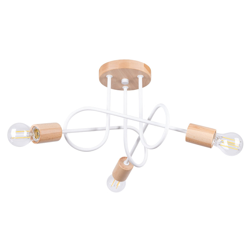 Elegante witte Kroonluchter EMBER 3