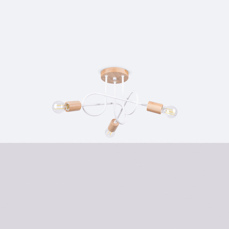 Elegante witte Kroonluchter EMBER 3