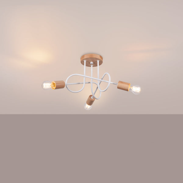 Elegante witte Kroonluchter EMBER 3
