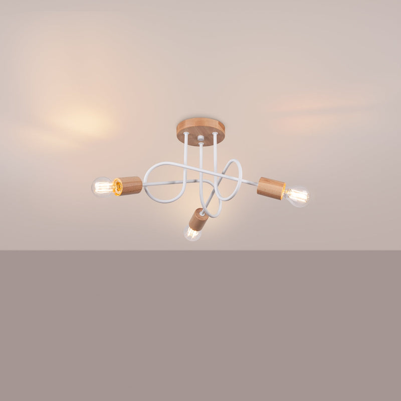 Elegante witte Kroonluchter EMBER 3