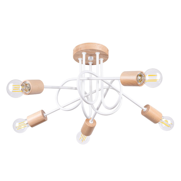Elegante witte Kroonluchter EMBER 5