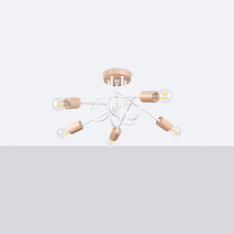 Elegante witte Kroonluchter EMBER 5