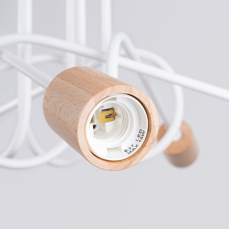 Elegante witte Kroonluchter EMBER 5