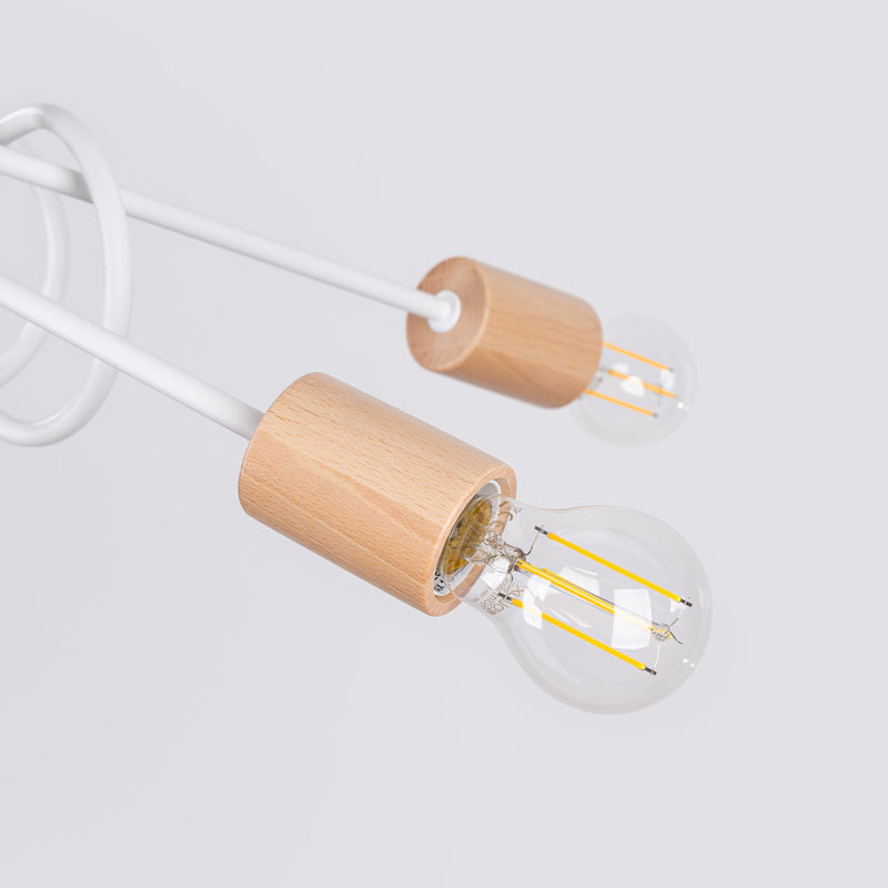 Elegante witte Kroonluchter EMBER 5