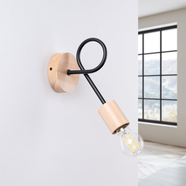 Wandlamp EMBER zwart