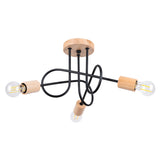Elegante zwarte Kroonluchter EMBER 3