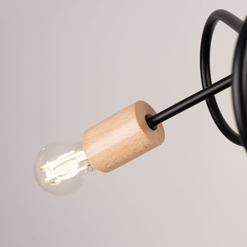 Elegante zwarte Kroonluchter EMBER 3