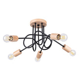 Elegante zwarte Kroonluchter EMBER 5