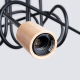 Elegante zwarte Kroonluchter EMBER 5
