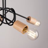 Elegante zwarte Kroonluchter EMBER 5