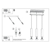Hanglamp LAGOS 3L beige