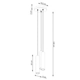 Hanglamp LAGOS 3P beige