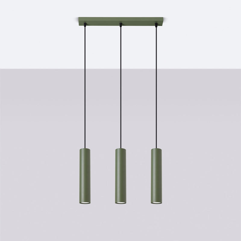 Hanglamp LAGOS 3L olijfgroen