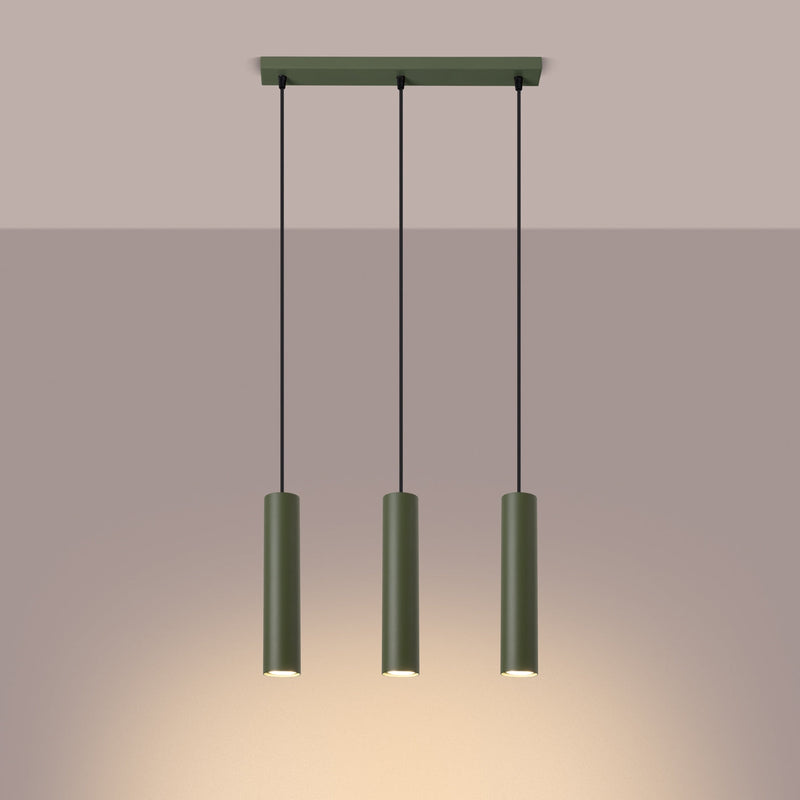 Hanglamp LAGOS 3L olijfgroen