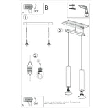 Hanglamp LAGOS 2 rood oker