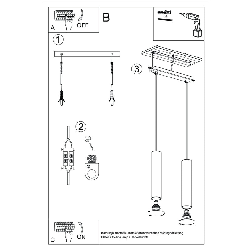 Hanglamp LAGOS 2 rood oker
