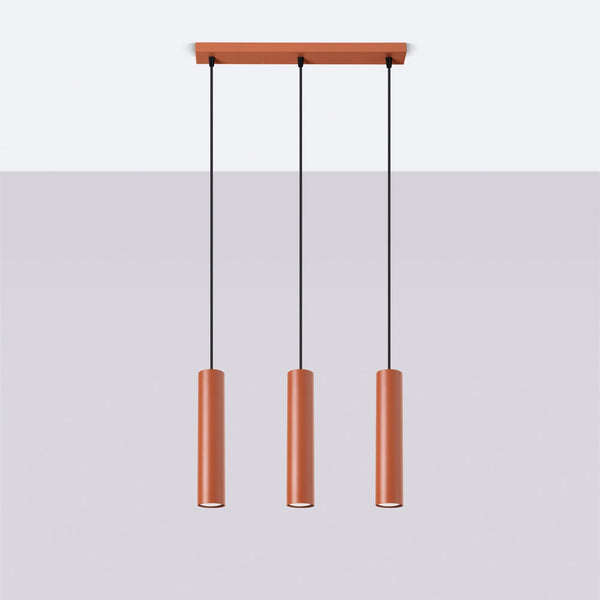 Hanglamp LAGOS 3L rood oker