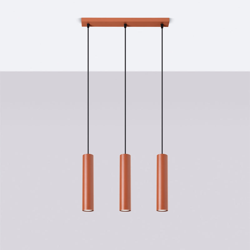 Hanglamp LAGOS 3L rood oker