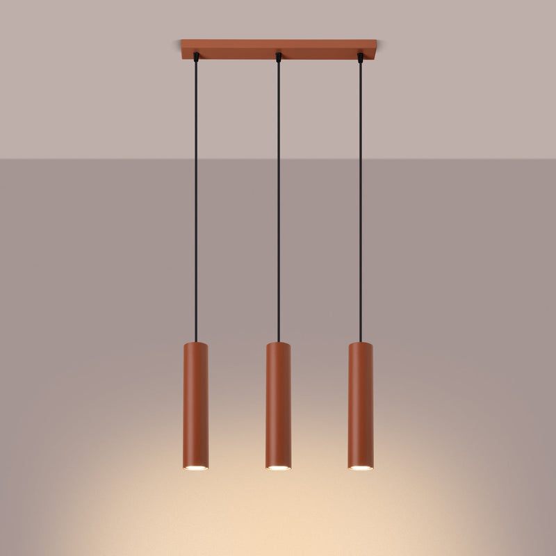 Hanglamp LAGOS 3L rood oker