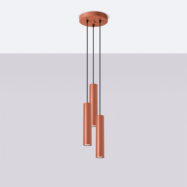 Hanglamp LAGOS 3P rood oker