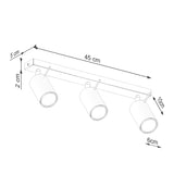 Plafondlamp RING 3L olijfgroen