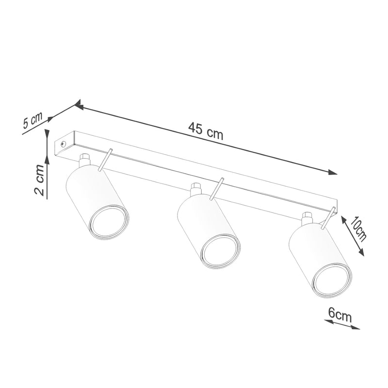 Plafondlamp RING 3L olijfgroen