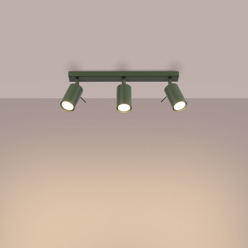 Plafondlamp RING 3L olijfgroen