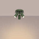 Plafondlamp RING 3P olijfgroen