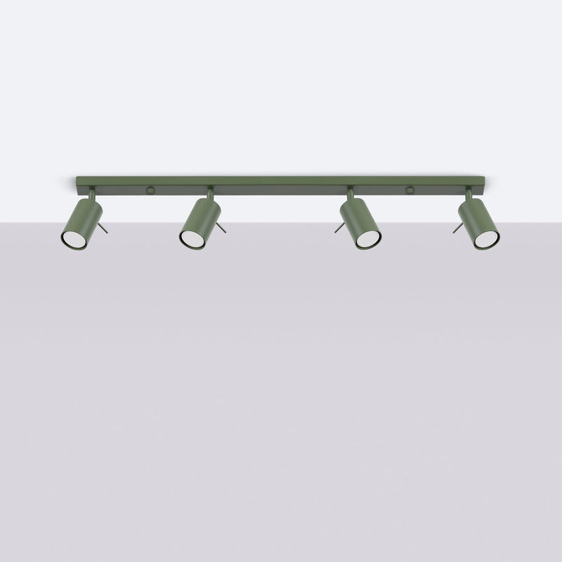 Plafondlamp RING 4L olijfgroen