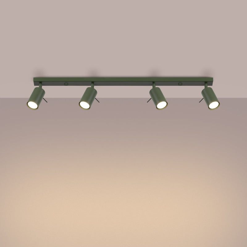 Plafondlamp RING 4L olijfgroen