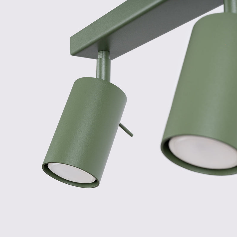 Plafondlamp RING 4L olijfgroen