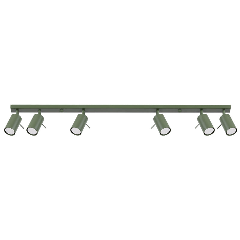 Plafondlamp RING 6L olijfgroen