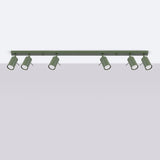 Plafondlamp RING 6L olijfgroen