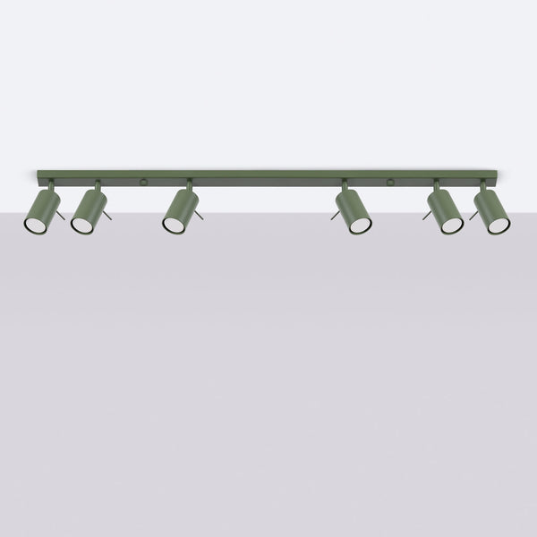 Plafondlamp RING 6L olijfgroen