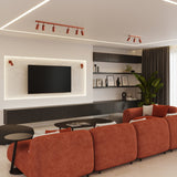 Wandlamp RING rood ochra