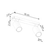 Plafondlamp RING 2 rood ochra