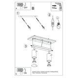 Plafondlamp RING 2 rood ochra