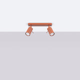 Plafondlamp RING 2 rood ochra