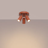 Plafondlamp RING 3P rood ochra