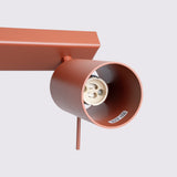 Plafondlamp RING 4L rood ochra