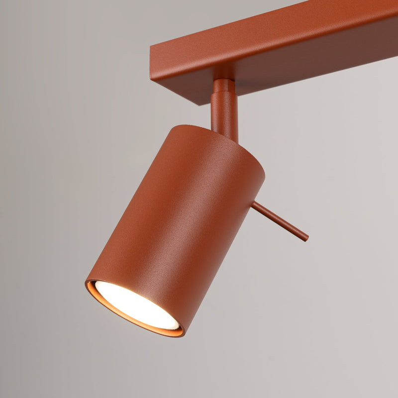 Plafondlamp RING 4L rood ochra