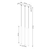 Hanglamp PASTELO 3 olijfgroen