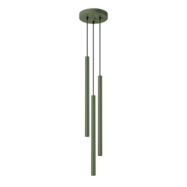 Hanglamp PASTELO 3P olijfgroen