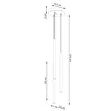 Hanglamp PASTELO 3P olijfgroen