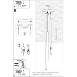 Hanglamp PASTELO 3P olijfgroen